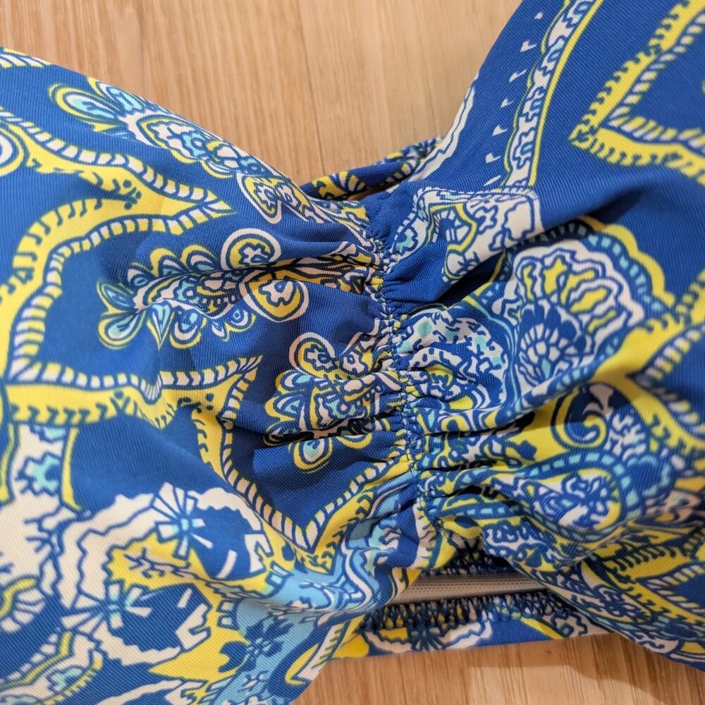 Lands' End | Blue Paisley Bikini Set | 36DD/38D & 14 - Picture 7 of 9